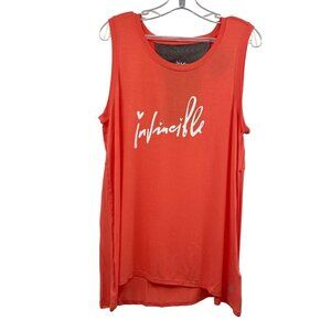 Rise by LuLaRoe Womens Invincible Tank Top Orange/Black Size Large New